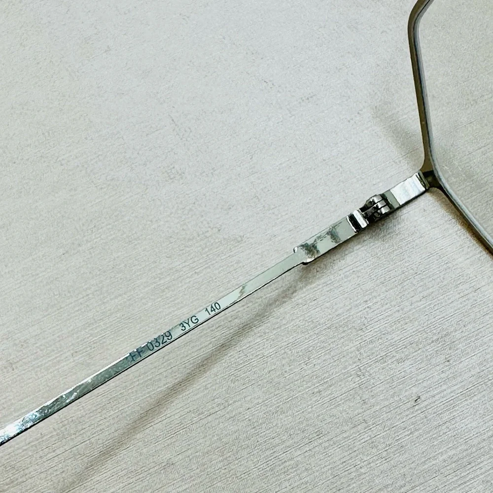 NEW! Unisex Fendi FF0329 Stainless Steel Rounded Geometric Eyeglasses